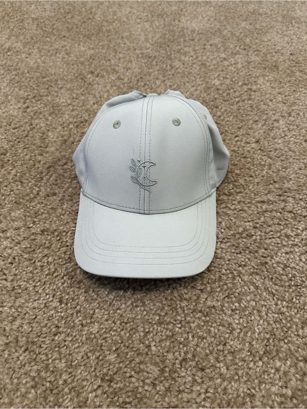 Target Women's Light Teal Baseball Cap with Crescent Moon Embroidery